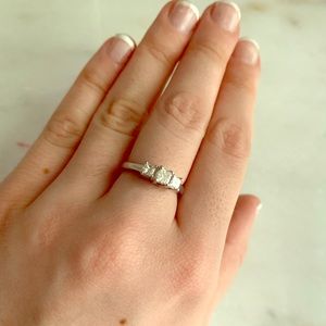 1 CTW Princess Cut Diamond Ring, 14K White Gold